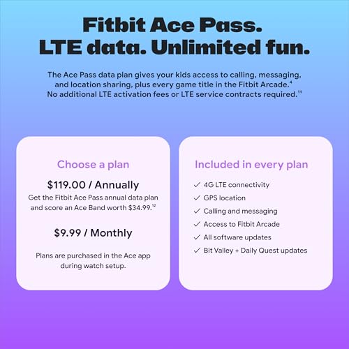 Fitbit Ace LTE Smartwatch for Kids - GPS & Games - Age 6-12 - 3