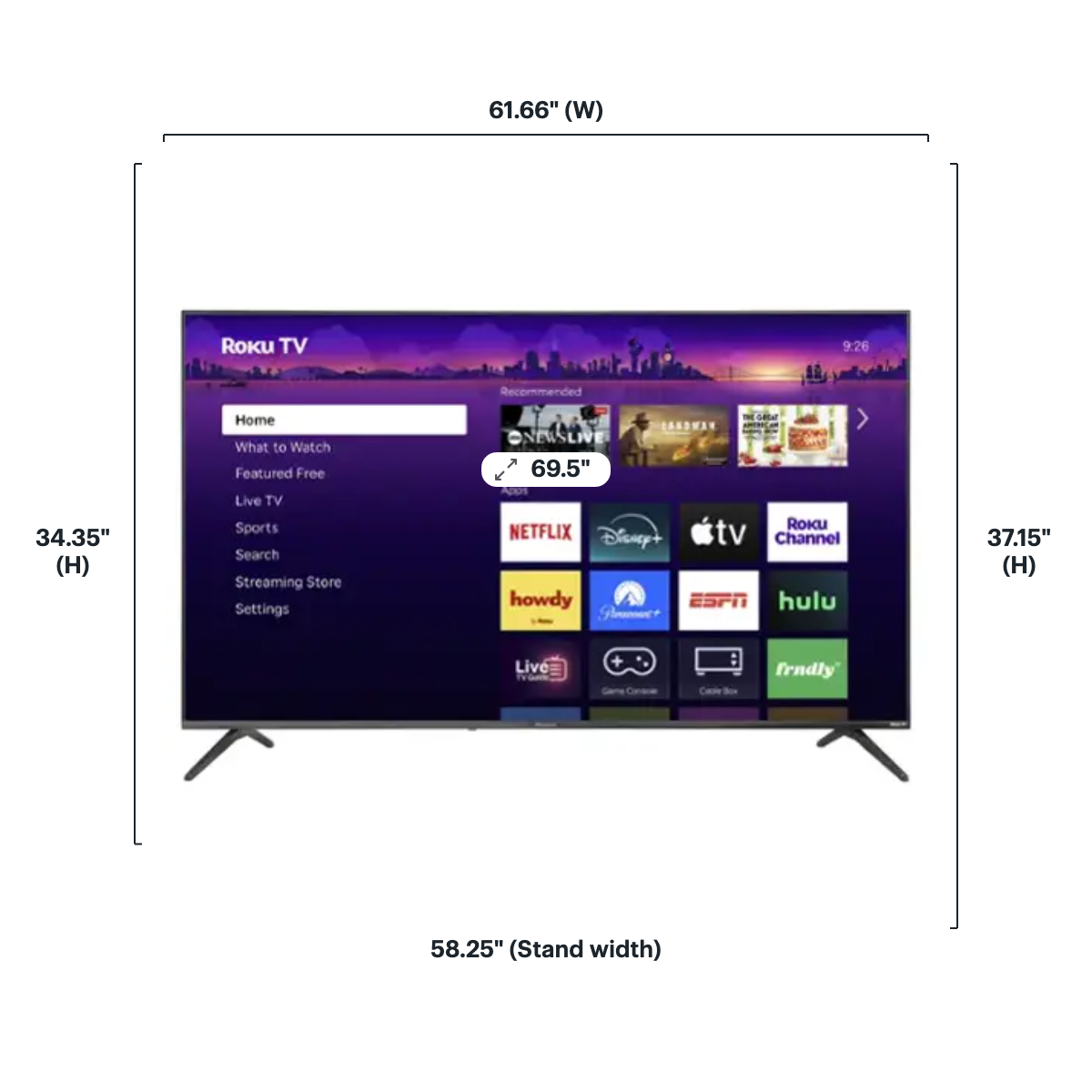 Pioneer 70" Class LED 4K UHD Smart Roku TV - 3