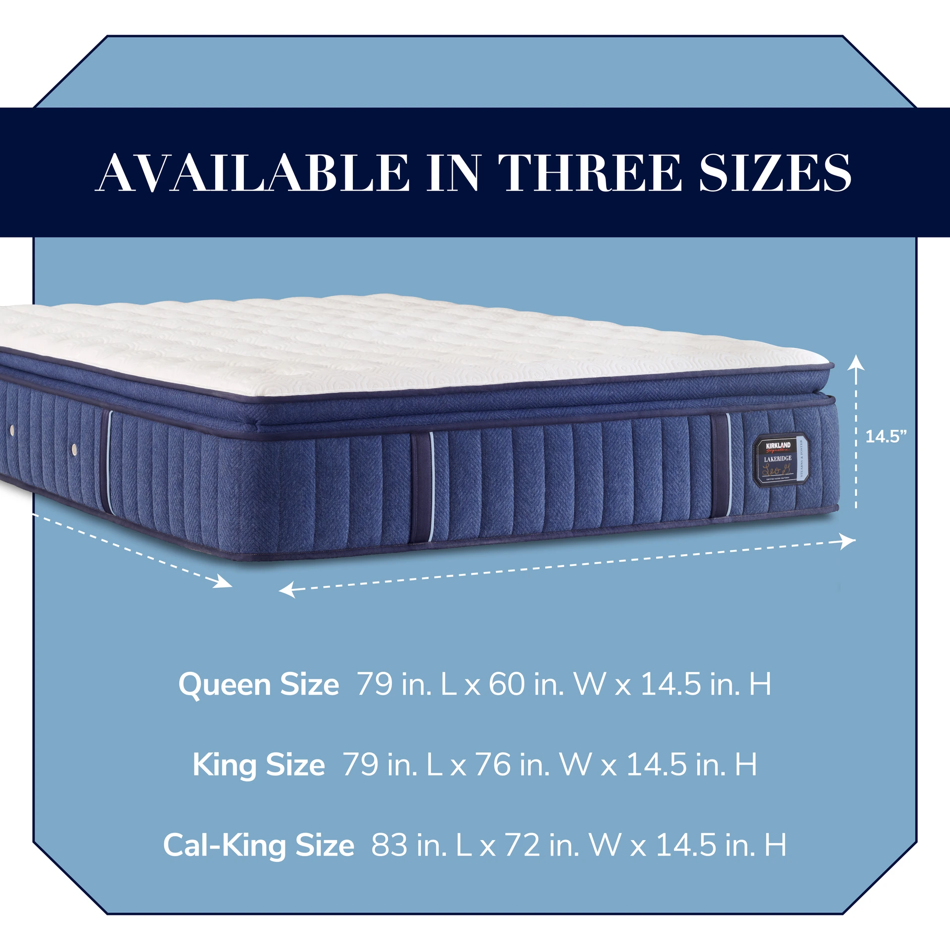Kirkland Signature by Stearns & Foster 14.5" Pillow Top Lakeridge Mattress - 2